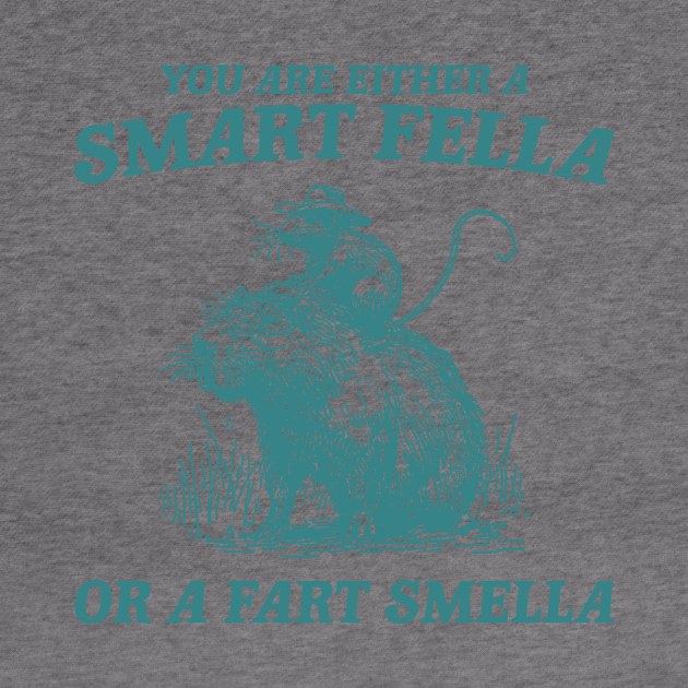 Are You A Smart Fella Or Fart Smella Vintage Shirt, Funny Rat Riding Cabybara by ILOVEY2K